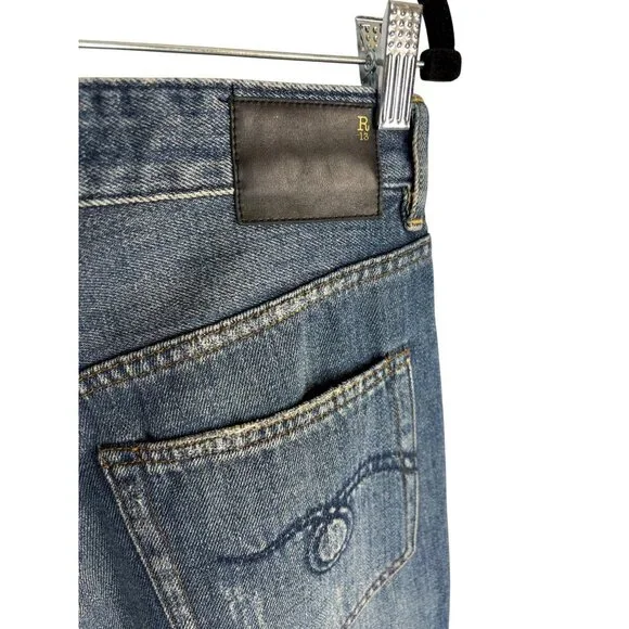 R13 Romeo Mid-Rise Straight-Leg Jeans-sz 25 - Picture 10 of 14
